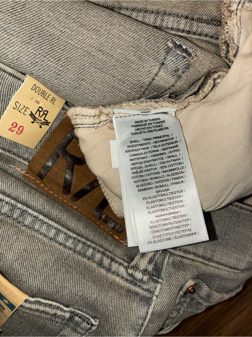 RRL Gray High Skinny Strech Fit - Picture 16 of 16